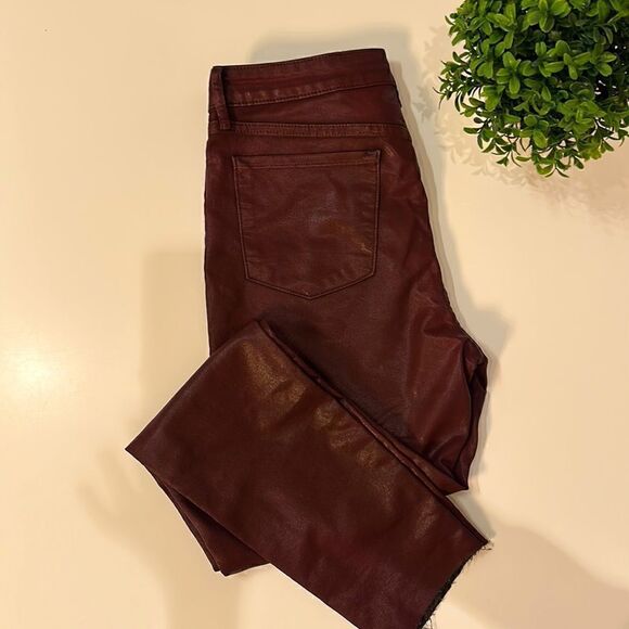 Articles of Society Maroon Coated Skinny Jeans - Picture 4 of 5